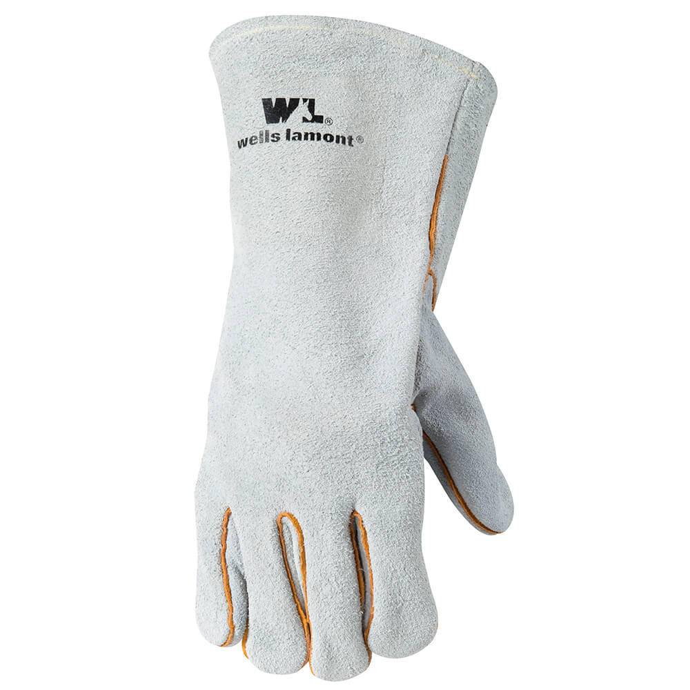 Large Wells Lamont 1053L Split Leather Tig/Mig Welding Gloves 