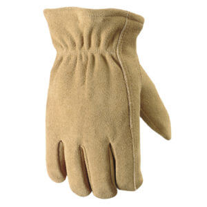 Men’s Deerskin Full Split Leather Slip-On Winter Gloves