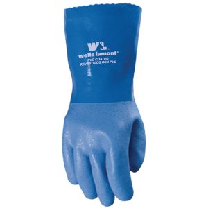 PVC Coated Heavy Duty 12-Inch Cuff Chemical Resistant Gloves