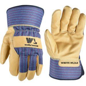 Men's White Mule® Leather Palm with Safety Cuff