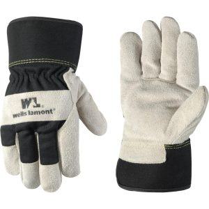 Men's Cowhide Leather Insulated Shirred Wrist