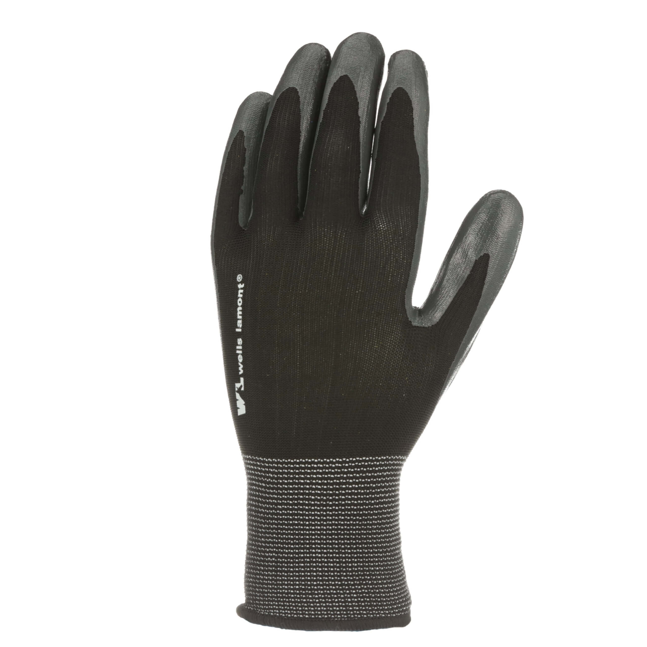 Improved Grip Black 10.5" Nitrile Coated Work Gloves Breathable