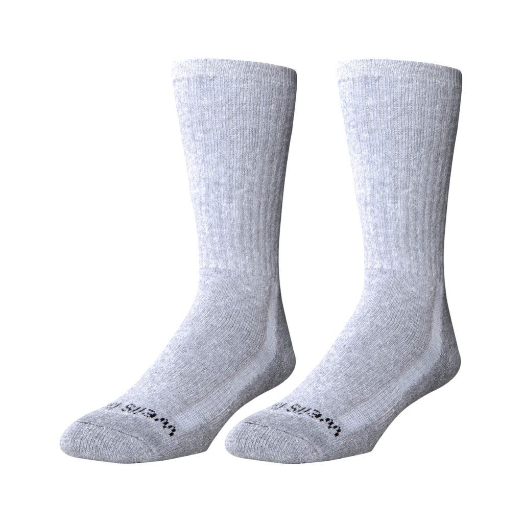 Gray Cotton Crew Work Socks Wells Lamont