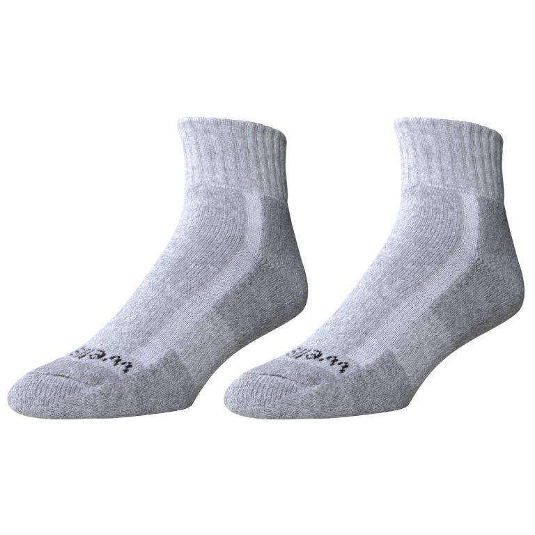 Gray Cotton Quarter Work Socks Wells Lamont