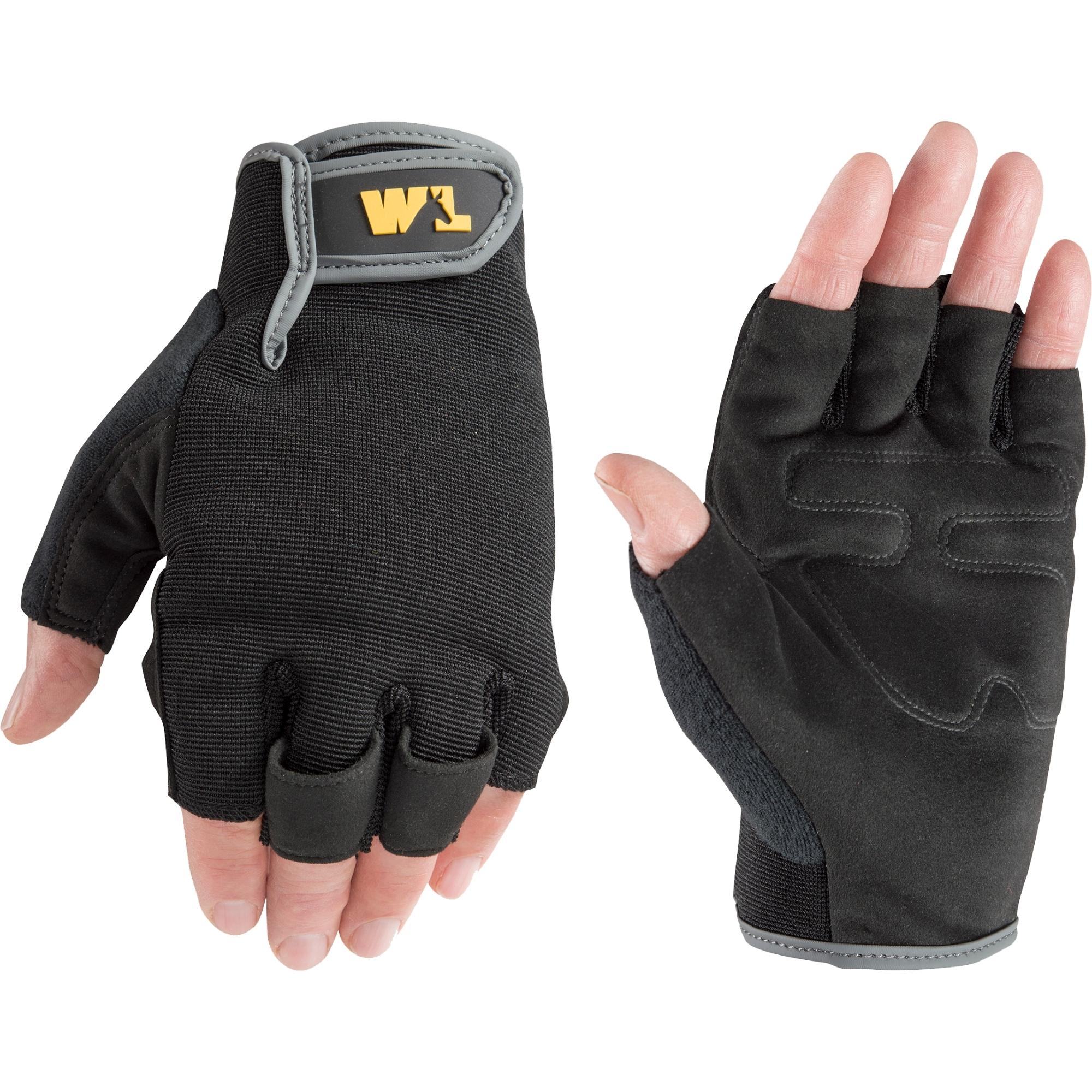 Men s Fingerless Synthetic Leather Adjustable Wrist Wells Lamont