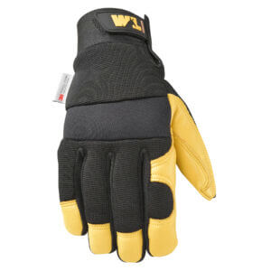 Men’s Grain Cowhide Leather Hybrid Winter Gloves
