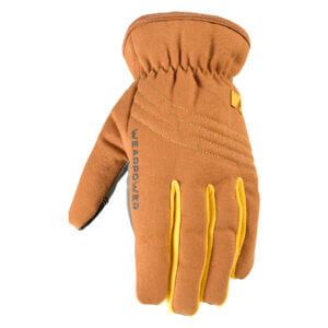 Men’s WearPower Synthetic Leather Slip-On Duck Canvas Winter Gloves