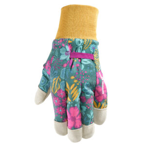Women's Botanical Cowhide Leather Palm Gloves