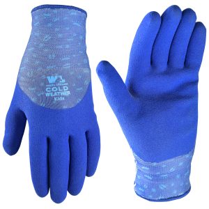 Youth Winter-Lined Latex Coated Glove, Blue