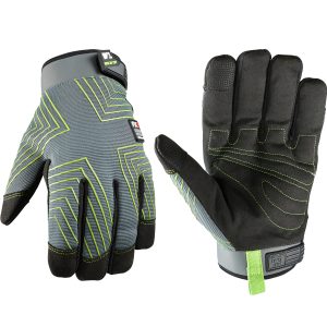 ANSI A5 Cut-Resistant Synthetic Leather Hybrid Glove, Gray