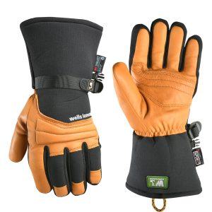 Outdoor HydraHyde Insulated Grain Cowhide DWR Waterproof Insert Hybrid Glove